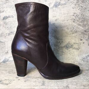 Alberto Fermani very soft brown leather boots